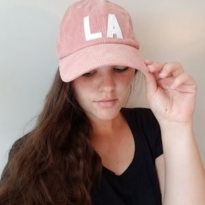American needle LA pink white baseball cap